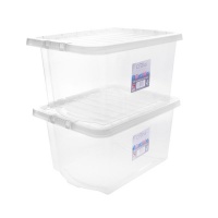 WHAM Crystal Box & Lid 30L - 2 Pack - Clear Photo