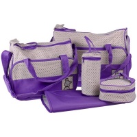 Stonebaby Multi-functional Baby Changing Handbag 5 Piece - Purple Photo