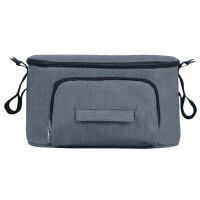Baby Stroller Organizer Bag with Cup Holders & Wipes Pocket - Grey Photo