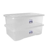 WHAM Crystal Box & Lid 32L - Underbed Box - 2 Pack Photo