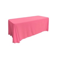 Polyester Rectangular Tablecloth - Pink Linen Photo