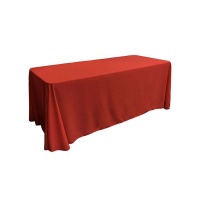 Polyester Rectangular Tablecloth - Red Linen Photo
