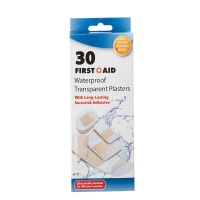 Bulk Pack x 12 Firstaid Plaster Trans 30 piecess Per Pack Assorted Sizes Photo