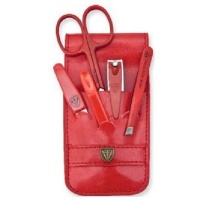 Kellermann 3 Swords Manicure Set FU 58831 MC Red with Red Tools - 5 Piece Photo