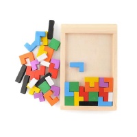 Educational Puzzle Games Wooden Tetris Puzzle Game Photo