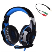 Kotion G2000 3.5mm USB Gaming Headset with Mic Splitter Cable - Blue Photo