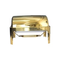 Rectangular Roll top Chafing Dish - Gold Photo