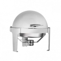 Roll Top Chafing Dish Round - Stainless steel Photo