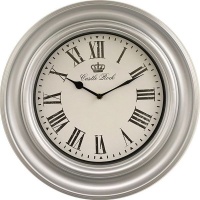 Clock-Century Platinum Silver 40cm Photo