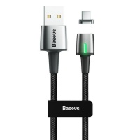 Baseus 2m - 2A Zinc Magnetic Series USB Type-A 2.0 to Type-C Cable - Red Photo
