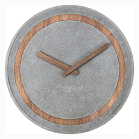 NeXtime - Wall Clock XL Concrete & Wood 40cm Photo
