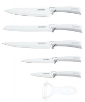 Royalty Line 5-Piece Non-Stick Coating Knife Set Bonus Peeler - White Photo