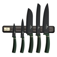 Berlinger Haus 6-Piece Knife Set with Magnetic Hanger - Emerald Edition Photo