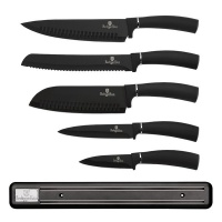 Berlinger Haus 6-Piece Knife Set with Magnetic Hanger - Silver Photo
