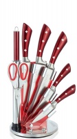 Royalty Line 8-Piece Stainless Steel Knife Set and Stand - Burgundy Photo