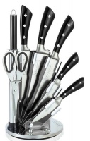 Royalty Line 8-Piece Stainless Steel Knife Set with Stand - Grey Photo