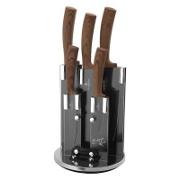 Berlinger Haus 6-Piece Forest Line Knife Set with Stand - Original Wood Photo