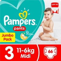 Pampers Pants - Size 3 Jumbo Pack - 66 Nappies Photo