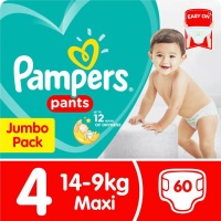 Pampers Pants - Size 4 Jumbo Pack - 60 Nappies Photo