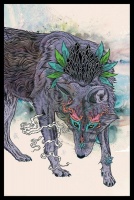 Mat Miller - Spirit Wolf Poster with Black Frame Photo