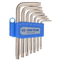 KING TONY TORX L KEY SET 7 pieces TAMPER PROOF T10-T40 STANDARD LENGTH Photo