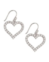 Miss Jewels- Heart Shaped Earrings with CZs Photo