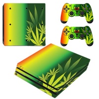 SKIN-NIT Decal Skin For PS4 Pro: Rasta Weed Photo