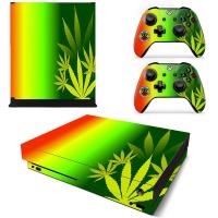 SKIN-NIT Decal Skin For Xbox One X: Rasta Weed Photo