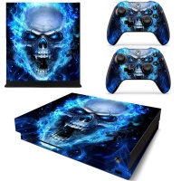 SKIN-NIT Decal Skin For Xbox One S: Blue Skull Photo
