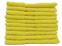 Towel-Bunty's Elegant 380GSM Face Cloth 10 pieces Pack - Yellow Photo