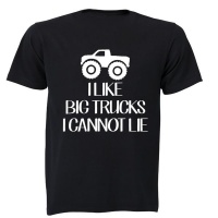 I Like Big Trucks - Kids T-Shirt - Black Photo