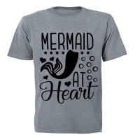 Mermaid at Heart - Kids T-Shirt - Grey Photo