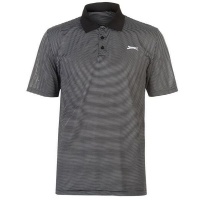 Slazenger Mens Stripe Golf Polo Shirt - Black [Parallel Import] Photo