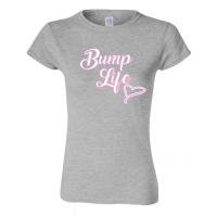 Pic-a-Tee Family Life Range Grey T-shirt Bump Life Girl Photo