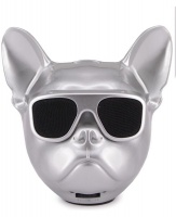 Mini Dog Head Bluetooth Speaker-Silver Photo