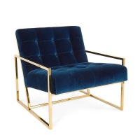 Bespoke & Co Velvet Gold Betty Lounge Chair - Copper Green Photo