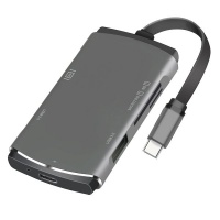 6" 1 USB Type C Hub Adapter with 4K HDMI Port - Grey Photo