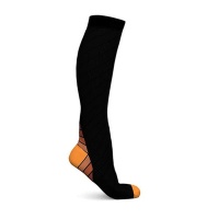 Men's Breathable Long Compression Socks - Orange Photo