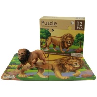 National Geographic 12-Piece Lion Puzzle & Figurine Photo