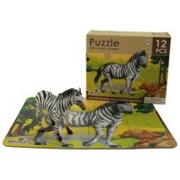 National Geographic 12-Piece Zebra Puzzle & Figurine Photo