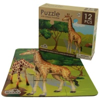 National Geographic 12-Piece Giraffe Puzzle & Figurine Photo