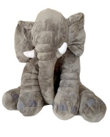 Bulk pack 3x Grey Elephant Plush Toy/Pillow Photo
