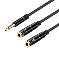 Premium 3.5MM Audio Y Splitter Cable With Separate Audio/Mic Plugs Photo