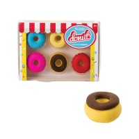 Bulk Pack X 3 Scented Donut Eraser Set 6 piecese Interchangeable Parts Photo
