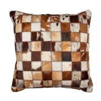Nguni Patch Cushion Brown Collection Photo