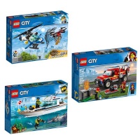 LEGO CITY Water Land & Air Bundle - 5 Years - 60207 & 60221 & 60231 Photo