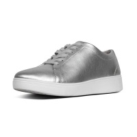 FitFlop Rally Leather Sneaker Sliver Photo