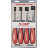 Kennedy Professional Bevel Edge Wood Chisels Set 4 Photo