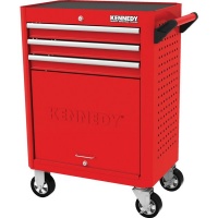 Kennedy Red 28" 3 Drawer Roller Cabinet Photo