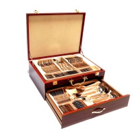 72 Piece Cutlery Set In Wooden Box Photo